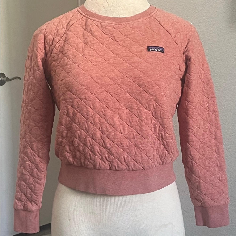 Patagonia organic cotton quilted crewneck size medium.
